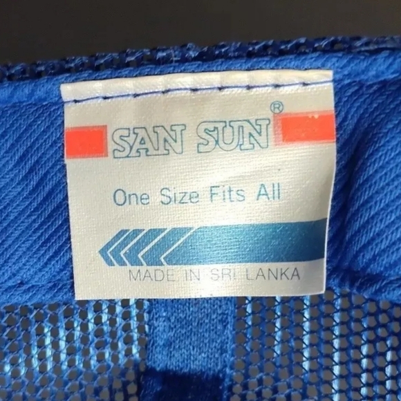 Vintage Hawaii Island Paradise Blue Snapback Mesh Trucker Hat, NOS, San Sun - Picture 6 of 7